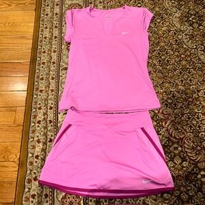 Nike women’s dri-fit tennis skirt and top